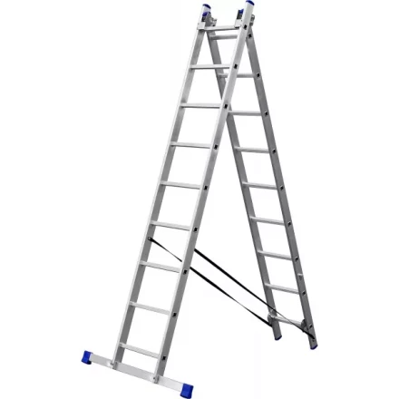 Лестница ЗУБР универсальная, двухсекционная со стабилизатором, 9 ступеней 38821-09 купить в Когалыме