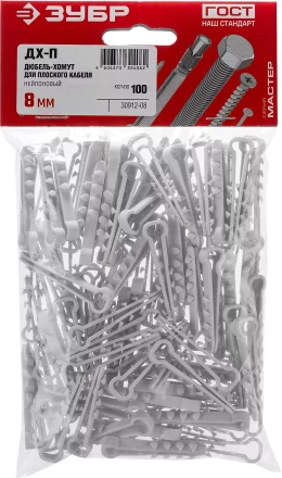 Дюбель-хомуты для плоского кабеля ДХ-П нейлоновые серия МАСТЕР купить в Когалыме