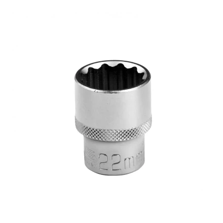 Головка торцевая 22 мм двенадцатигранная CrV под квадрат 1/2 хромированная Stels 13668 купить в Когалыме