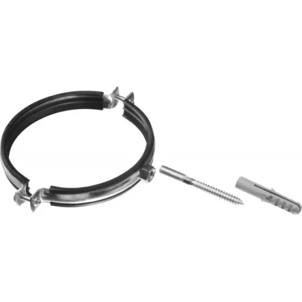 ЗУБР "МАСТЕР". Хомут трубный с гайкой, оцинкованный, в комплекте с сантехнической шпилькой и дюбелем, 5", 1шт 37866-138-144 купить в Когалыме