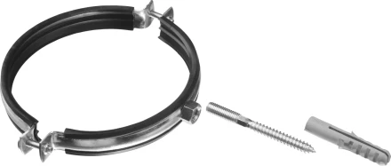 ЗУБР "МАСТЕР". Хомут трубный с гайкой, оцинкованный, в комплекте с сантехнической шпилькой и дюбелем, 5", 1шт 37866-138-144 купить в Когалыме