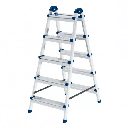 Стремянка двухсторонняя 5 ступеней сталь профиль стальные ступени Сибртех 97985 купить в Когалыме