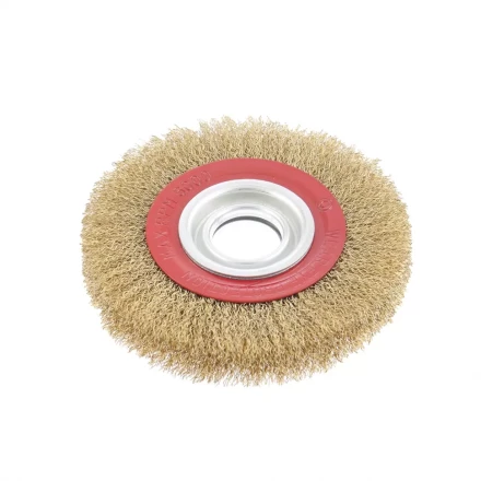 Щетка для точила 150 мм посадка 32 мм плоская латунированная витая проволока MTX 74660 купить в Когалыме