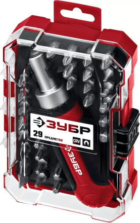 ЗУБР Мастер 29, 29 шт, набор: отвертка с насадками (25040) купить в Когалыме