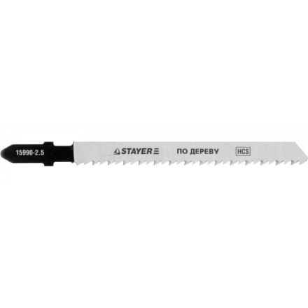 Полотна STAYER &quot;PROFI&quot;, T101B, для эл/лобзика, HCS, по дереву, ДСП, ДВП, EU-хвост., шаг 2,5мм, 75мм, 2шт 15990-2.5_z01 купить в Когалыме