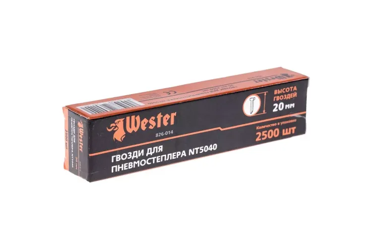 Гвозди для степлера WESTER 826-014 1 х 1.25 х 20 мм 2500 шт. купить в Когалыме