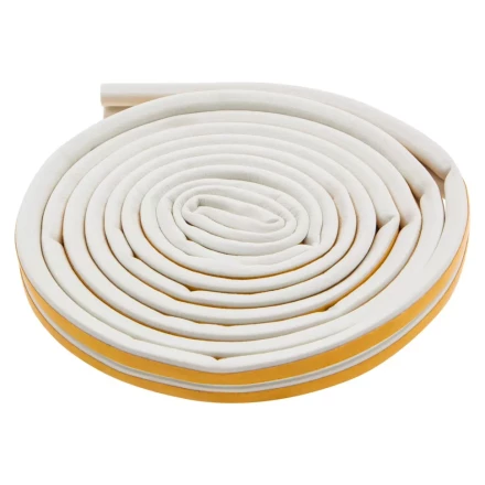 Уплотнитель резиновый, 6 м, профиль "D", белый Сибртех 88915 купить в Когалыме