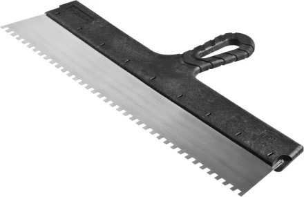 Шпатель ЗУБР "СТАНДАРТ" фасадный, стальное полотно, 450мм, зуб 6х6 10053-45 купить в Когалыме