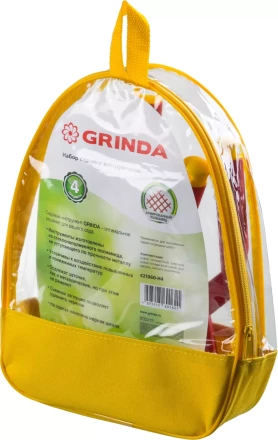 Набор GRINDA: Совок посадочный широкий, совок посадочный узкий, рыхлитель, мотыга-рыхлитель с нейлоновым корпусом, 4 предмета 421360-H4 купить в Когалыме