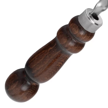 Шампур плоский Palisad, 600 х 10 х 2.5 мм, с деревянной лакированной рукояткой, нержавеющая сталь, Camping 69653 купить в Когалыме