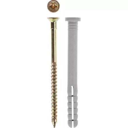 Дюбель-гвоздь ЗУБР полипропиленовый, цилиндрический бортик, 8 x 120 мм, 2 шт 4-301366-08-120 купить в Когалыме