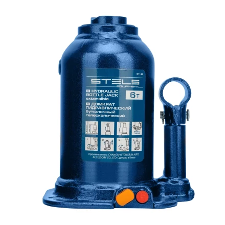 Домкрат гидравлический бутылочный телескопический Stels 51149, 6 т, подъем 180-410 мм 51149 купить в Когалыме
