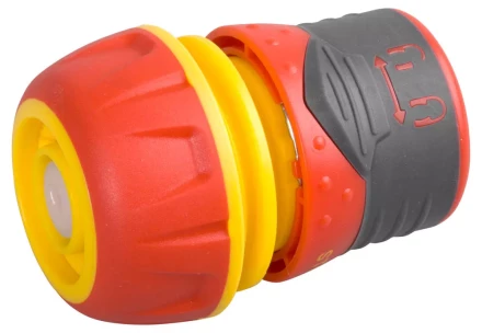 Соединитель GRINDA "Premium" с автостопом и запирающим механизмом, пластмассовый с TPR, 3/4" 8-426432 купить в Когалыме