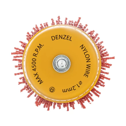 Щетка для дрели Denzel, 65 мм, Чашка, со шпилькой, нейлоновая щетина, 74435 купить в Когалыме