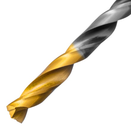 Сверло спиральное по металлу Denzel 5,5 x 93мм, Р6М5, Golden Tip, многогранная заточка, 718277 купить в Когалыме