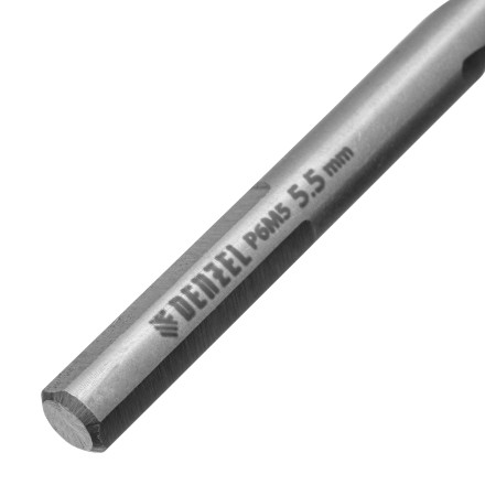 Сверло спиральное по металлу Denzel 5,5 x 93мм, Р6М5, Golden Tip, многогранная заточка, 718277 купить в Когалыме