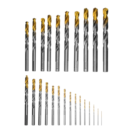 Набор сверл по металлу Denzel 723009, 1-13 мм, Р6М5-TiN, Golden Tip, 25 шт купить в Когалыме