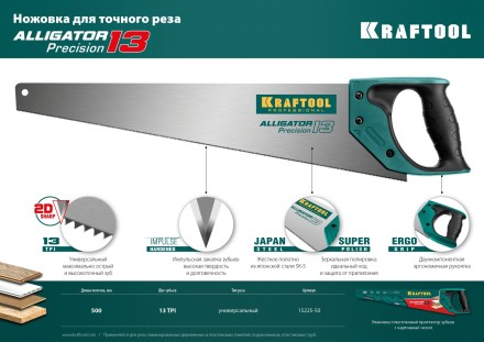 Ножовка по дереву Alligator 15225-50 купить в Когалыме