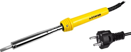 Паяльник STAYER "MASTER" с пластмассовой рукояткой и долговечным жалом, 80 Вт, клин 55305-80 купить в Когалыме