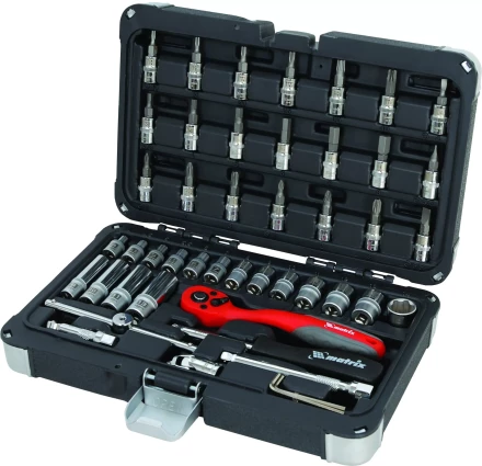 Набор инструмента, 1/4", Cr-V, S2, усиленный кейс, 47 предм  MATRIX PROFESSIONAL 13550 купить в Когалыме