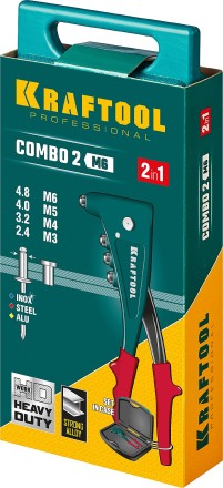 Комбинированные заклепочники, KRAFTOOL Combo2-M6 31180 31180 купить в Когалыме