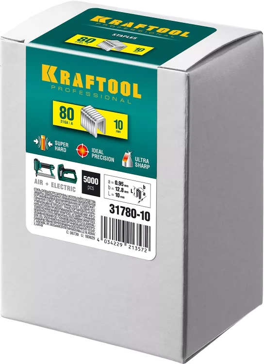 Скобы тип 21GA (80 / Pr A / Senco AT) 5000 шт 31780-10 купить в Когалыме