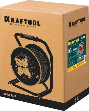 Силовые удлинители на стальной катушке  HEAVY DUTY 4.0, кабель КГ 3х2,5 кв мм 55086-50 купить в Когалыме