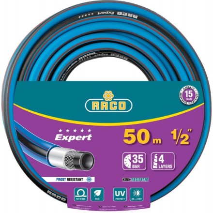 Шланг RACO &quot;EXPERT&quot; поливочный, 30атм., армированный, 3-х слойный, 1/2&quot;x50м 40302-1/2-50 купить в Когалыме