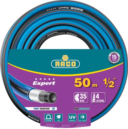 Шланг RACO &quot;EXPERT&quot; поливочный, 30атм., армированный, 3-х слойный, 1/2&quot;x50м 40302-1/2-50 купить в Когалыме