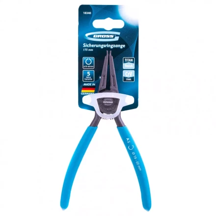 Съемник 175 мм для внешних стопорных колец (19-60 мм) прямые губки Gross 18340 купить в Когалыме