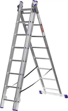 Лестница ЗУБР универсальная, трехсекционная со стабилизатором, 8 ступеней 38831-08 купить в Когалыме