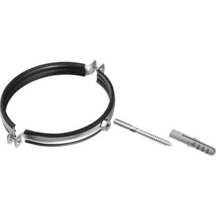 ЗУБР "МАСТЕР". Хомут трубный с гайкой, оцинкованный, в комплекте с сантехнической шпилькой и дюбелем, 6", 1шт 37866-159-166 купить в Когалыме