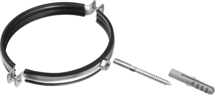 ЗУБР "МАСТЕР". Хомут трубный с гайкой, оцинкованный, в комплекте с сантехнической шпилькой и дюбелем, 6", 1шт 37866-159-166 купить в Когалыме