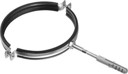 ЗУБР "МАСТЕР". Хомут трубный с гайкой, оцинкованный, в комплекте с сантехнической шпилькой и дюбелем, 6", 1шт 37866-159-166 купить в Когалыме
