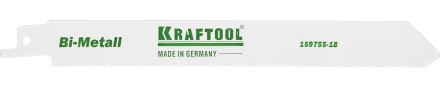 Полотно KRAFTOOL &quot;INDUSTRIE QUALITAT&quot;, S1122EF, для эл/ножовки, Bi-Metall, по металлу, шаг 1,4мм, 180мм 159755-18 купить в Когалыме
