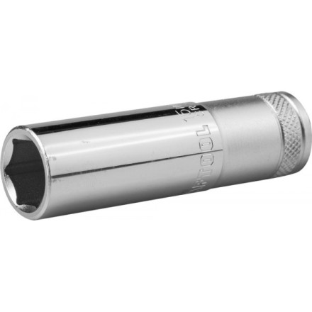 Торцовая головка KRAFTOOL &quot;INDUSTRIE QUALITAT&quot;, удлиненная, Cr-V, FLANK, хромосатинированная, 1/2&quot;, 15 мм 27807-15_z01 купить в Когалыме