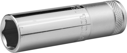Торцовая головка KRAFTOOL &quot;INDUSTRIE QUALITAT&quot;, удлиненная, Cr-V, FLANK, хромосатинированная, 1/2&quot;, 15 мм 27807-15_z01 купить в Когалыме