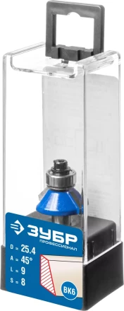 ЗУБР 25.4 x 8 мм, фреза кромочная калевочная (фасочная) №9, Профессионал (28711-25.4) купить в Когалыме
