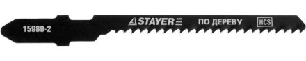 Полотна STAYER &quot;PROFI&quot;, T119BO, для эл/лобзика, HCS, по дереву, ДСП, фигур. рез, EU-хвост., шаг 2мм, 50мм, 2шт 15989-2_z01 купить в Когалыме