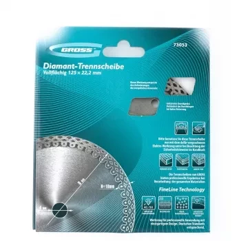 Диск алмазный ф115х22,2мм, тонкий, сплошной, мокрое резание GROSS 73052 купить в Когалыме