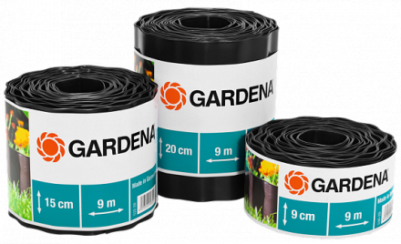 Бордюр черный 20 см , длина 9 м GARDENA купить в Когалыме