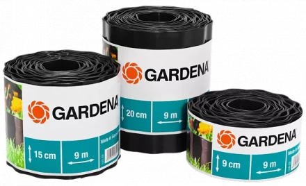 Бордюр черный 20 см , длина 9 м GARDENA купить в Когалыме