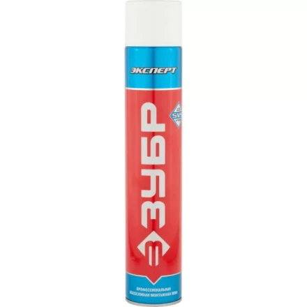 Пена ЗУБР "ЭКСПЕРТ", монтажная, адаптерная, всесезонная, 750мл 41143_z01 купить в Когалыме