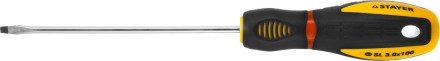 Отвертка STAYER &quot;PROFI&quot; &quot;PROTech&quot;, двухкомп рукоятка, намагниченная, Cr-Mo, SL3,0x100мм 25131-03-10_z02 купить в Когалыме