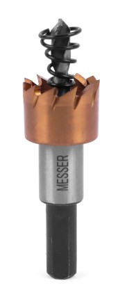 HSS-TiN коронка MESSER  19мм с центр. сверлом и толкающей пружиной для  лист. материала  до 2 мм ц/х купить в Когалыме