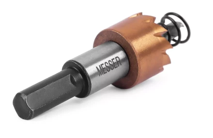 HSS-TiN коронка MESSER  19мм с центр. сверлом и толкающей пружиной для  лист. материала  до 2 мм ц/х купить в Когалыме