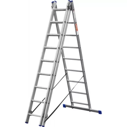 Лестница ЗУБР универсальная, трехсекционная со стабилизатором, 9 ступеней 38831-09 купить в Когалыме