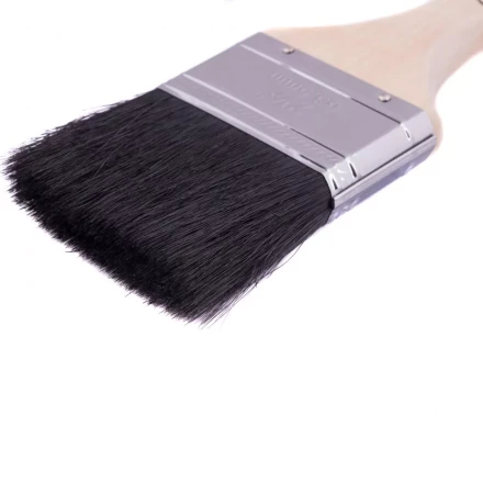 Кисть плоская натуральная черная щетина деревянная ручка размер 2,5 Mtx 82636 купить в Когалыме