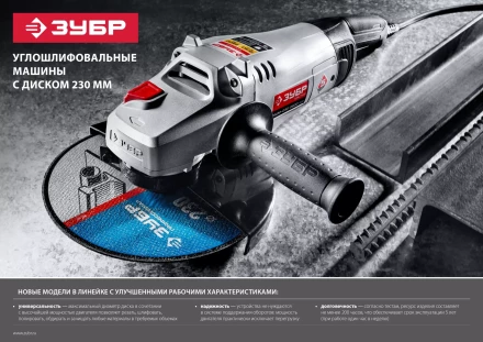 Машина углошлифовальная УШМ-230-2600 ПМ3 серия МАСТЕР купить в Когалыме