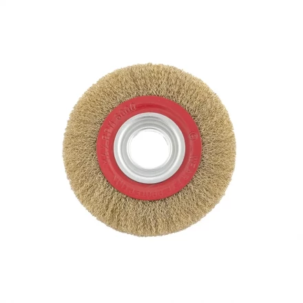 Щетка для точила 200 мм посадка 32 мм плоская латунированная витая проволока MTX 74662 купить в Когалыме